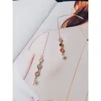 在飛比找蝦皮購物優惠-Hannah Huang Jewelry 彩色水鑽夾式耳環