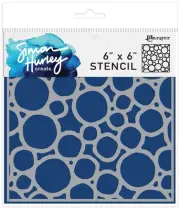 Simon Hurley create. Layering Stencil 6"X6"-Warped Circles HUS83399