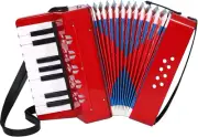 Accordion 17 Keys Mini Accordian,Musical Instrument,8 Bass Button Piano Accordio