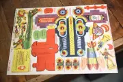 Vintage 1952 Buck Rogers Space Ranger Kit Paper rocket figure spaceship toy NOS