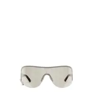 logo-charm shield-frame sunglasses One size White