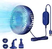 USB Fan For Car, 3-Speed Electric Fan For Car, Quiet And Powerful Blower, Adjustable Air Circulation For Truck RV Camping Automobile Home