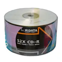 在飛比找PChome商店街優惠-RIDATA 錸德 CD-R 光碟片 (52X 700MB)