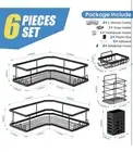 4 Pack Corner Shower Caddy Bathroom Organizer Storage Shelf No Drilling Rack
