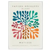 Galrie Henri Matisse's Papiers Découpés - Vibrant Mid-Century Modern Art Print, White Frame, A2 42 x 60cm (16 x 24inch)