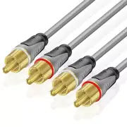 RCA Cable - 2RCA Male to 2RCA Male with Dual Shielded RCA Audio Cable, 15ft