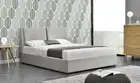 Priceworth Bed Frame Double Size Gas Lift Linen Light Grey