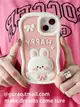 gurao 兔年粉色立體兔子iphone14手機殼蘋果13promax新款12硅膠11少女心14pro小眾
