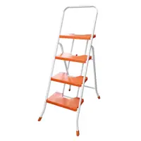 在飛比找特力屋線上購物優惠-[特價]【U-Cart 優卡得】鐵製四階防滑踏板階梯椅陽光橘