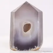 340g88mm Druzy Agate Geode Tower Point Natural Crystal Polished Quartz Healing