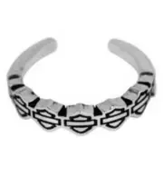 TOE RING Harley Davidson Motorcycle Bar and Shield Sterling Silver 56 / HDT0012