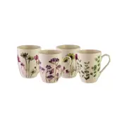 Bundanoon New Bone China Coffee & Tea Mugs - 355ml Coupe Botanical