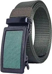 [Dcvmvmn] Men's Automatic Buckle Belt Casual Unisex Canvas Belt Outdoor Nylon Belts For Men, Cfknl-gr