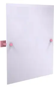 Allied Brass MT-92-PNK Frameless Tilt Mirror Beveled Edge, Pink, 21x26