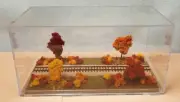 N SCALE SINGLE TRACK 8" -DISPLAY CASE "FALL FOLIAGE SCENE" FOR ANY N TRAIN