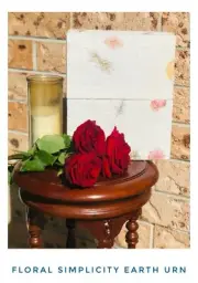 FLORAL SIMPLICITY Biodegradable Urn for Scattering or Burial