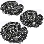 (3 Pack) 16-Inch Chainsaw Chain 3/8" LP Pitch .050" Gauge 55 Drive Links (Low Kickback) Wood Cutting Saw Chain for Compatible with Stihl, Craftsman, Echo, Homelite, Poulan, Remington