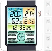 Indoor Tempe Ure H Dity Meter Color Able Screen with Backlight Time Alarm Function Household Desktop Multifunction Tempe Ure H Dity Meter ℃ ℉ Switch History Data Viewing with 3 with 3 Emitters