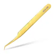 Catzon Professional Makeups Tweezers Eyelashes Applicator Tool-32B-Gold