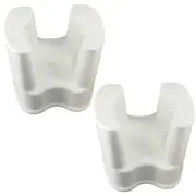 2x Plastic Shower Bath Stool Seat with Butt Access for Elderly Sick Height 28cm