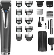 Wahl Stainless Steel Lithium Ion Beard Trimmer for Men - Slate - Electric Shaver, Nose Ear Trimmer, Rechargeable All in One Men's Grooming Kit
