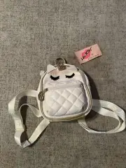 Luv Betsey Johnson Quilted Unicorn Cat w/Wings Micro Mini Backpack Bag Purse NEW
