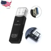 USB 3.0 2 in 1 HighSpeed Memory Card Reader Adapter for Micro SD SDXC TF T-Flash