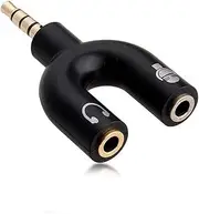 EZONEDEAL 3.5mm Audio Jack to Headphone and Microphone U Splitter Converter Adaptor Compatible with Phone, Laptop,Gaming Headset, External Microphone and MP3 Players