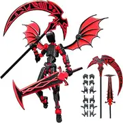 ZROFULL Assembled T13 Robot Action Figure Set, Dummy 13, 3D Printed Lucky 13 Titan, for Collectors Desktop Decorations, Red