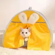 New Yellow Household Cat Nest Portable Pet Cat Tent Warm Cat Bed Semi-enclosed