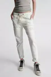 NEW OneTeaspoon ONETEASPOON Womens Xanthe Shabbies Drawstring Boyfriend Jeans