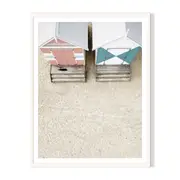 Bathing Box Framed Printed Wall Art - White