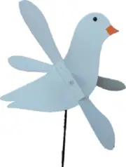 Amish Crafted Whirlybird Whirligig Garden Stake Wind Spinner - Blue Dove
