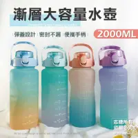 在飛比找momo購物網優惠-【佳工坊】漸變色大容量水壺(2000ml)