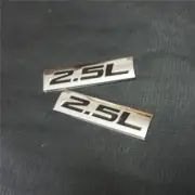 2x Chrome Silver Black 2.5L Metal Emblem Sticker Decal Badge Engine Diesel Turbo (for: Renault)
