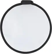 Speedlite Softbox Diffuser, Portable Foldable Round Shape for Camera Flash Light, Black & White Color, 40x6cm Size, 130g Weight, Storage Bag Included
