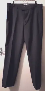 Men's long black business pants. Flat front Pant. Emerson Man Brand from Big W