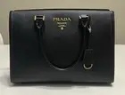 Prada black purse Borsa A Mano In Pelle Saffiano Soft Calf Leather New Authentic