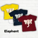 KS 兒童 T 恤男女通用大象 1-6 歲兒童 T 恤大象可愛 T 恤男孩女孩