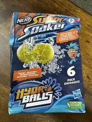 NEW Nerf Super Soaker Hydro Balls 6-Pack, Reusable Water Fillable Balls