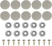 INFINAUTO Headliner Button Buckle Repair Clip, Car Roof Interior Ceiling Fixing Roof Snap Rivets Retainer Metal Gingham Beige, 10 Pcs