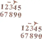 2 Sets Modern Electroplated Door Number Signs Durable Address Numerals for Homes Hotels Offices Easy to Read Weather Resistant Wall Plaques for Indoor Outdoor Use