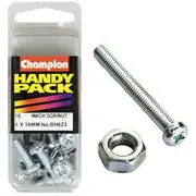 Champion Handy Pack Machine Screws and Nuts BH623, 6mm X 16mm