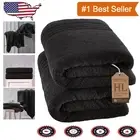 Ultra-Soft Jumbo Bath Sheets - 2-Pack of Absorbent Cotton Towels in Black