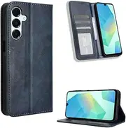 Cover Compatible with Samsung Galaxy A25 5G Case,Compatible with Samsung Galaxy A25 5G Case PU Leather Flip Kickstand Wallet Card Slot Magnetic Closure Blue