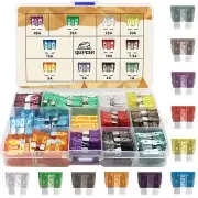 140 Pcs Automotive Blade Fuse Kit 1A-40A for Marine RV Truck Boat