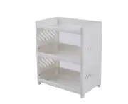 Desktop Double-Layer Storage Rack Multi-Layer Detachable Dormitory Storage Rack,White