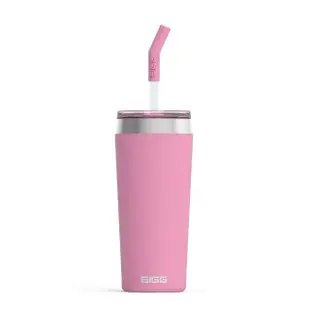 【SIGG】瑞士百年 SIGG Helia 保溫吸管杯 600ml - 玫瑰粉(食品級 304 不鏽鋼)