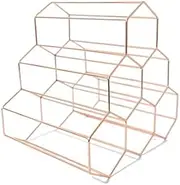 Wine Rack Nordic Wrought Iron Honeycomb Wine Rack Metal Ornaments Living Room Bar Wine Cabinet Display Decoration Wine Rack Wine Storage (Color : Rose Gold)