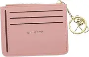 [VALICLUD] Trendy Purse Credit Card Holder Wallet for Keychain Female Pouch Pink